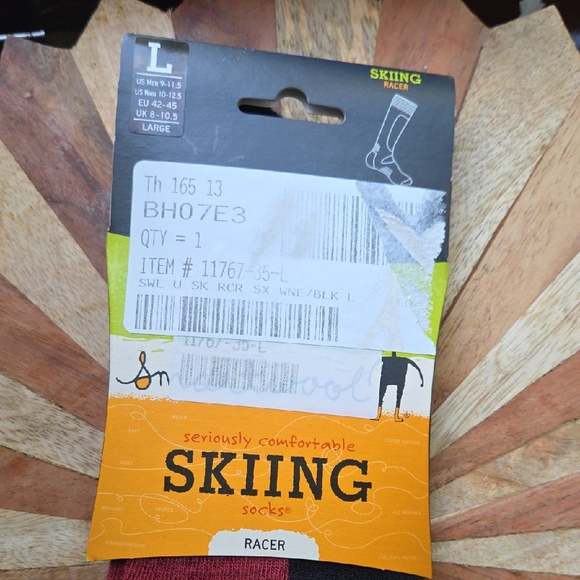 Smartwool Skiing Socks Red/Black L - Picture 1 of 5